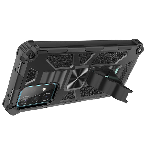 ring car mount kickstand hyhrid phone case for samsung galaxy a32 5g - black - www.coverlabusa.com