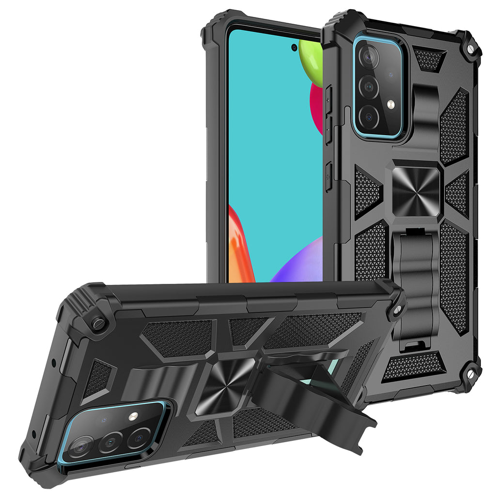 ring car mount kickstand hyhrid phone case for samsung galaxy a32 5g - black - www.coverlabusa.com