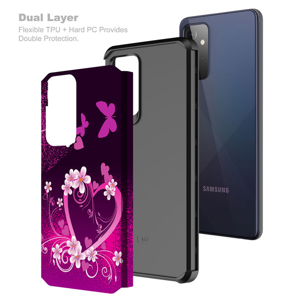 samsung galaxy a32 5g hybrid case - heart butterflies - www.coverlabusa.com