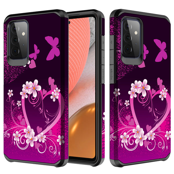 samsung galaxy a32 5g hybrid case - heart butterflies - www.coverlabusa.com