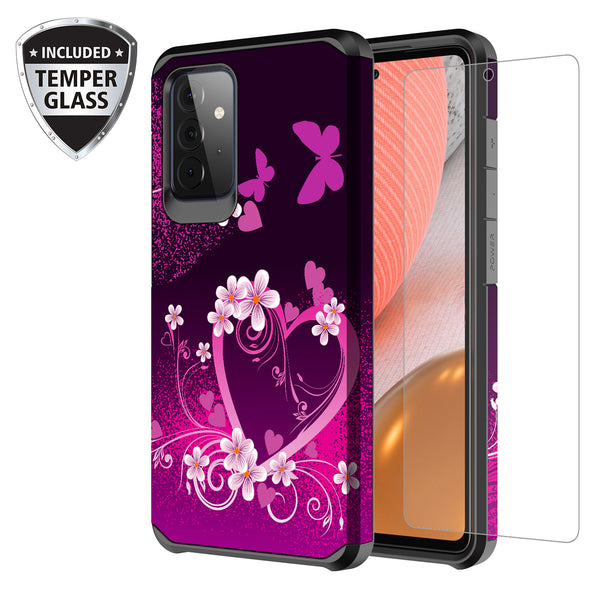 samsung galaxy a32 5g hybrid case - heart butterflies - www.coverlabusa.com