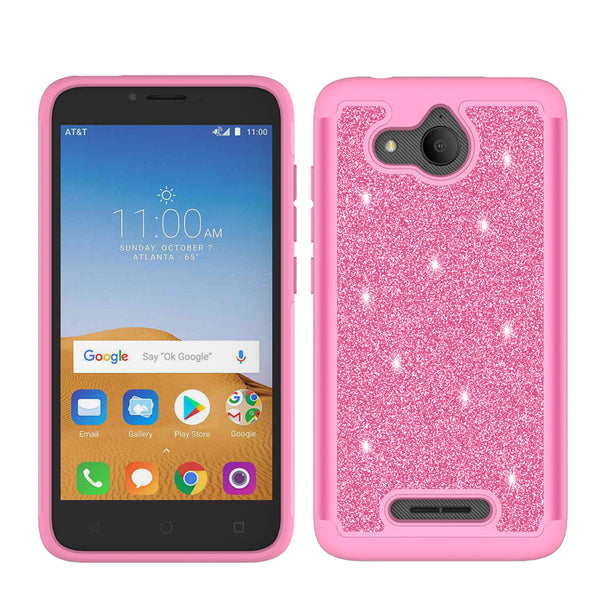 Alcatel Tetra Glitter Hybrid Case - Hot Pink - www.coverlabusa.com