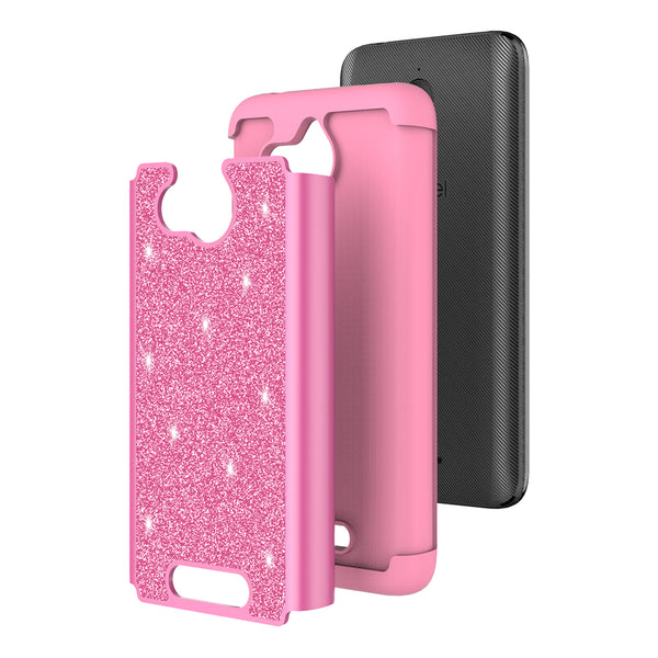 Alcatel Tetra Glitter Hybrid Case - Hot Pink - www.coverlabusa.com