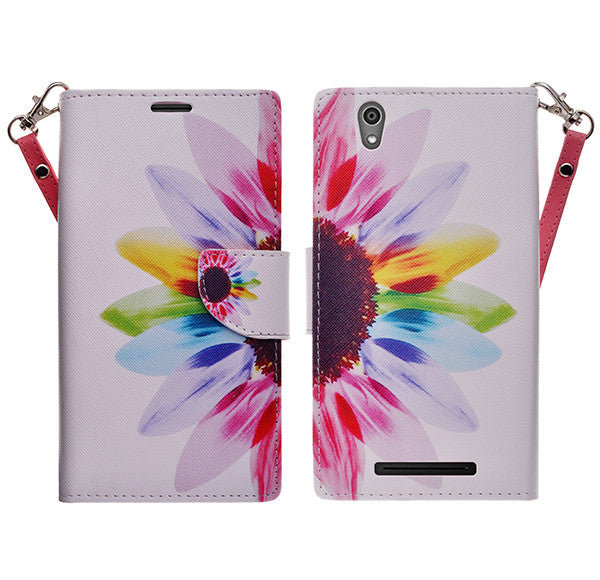 ZTE ZMAX leather wallet case - vivid sunflower - www.coverlabusa.com