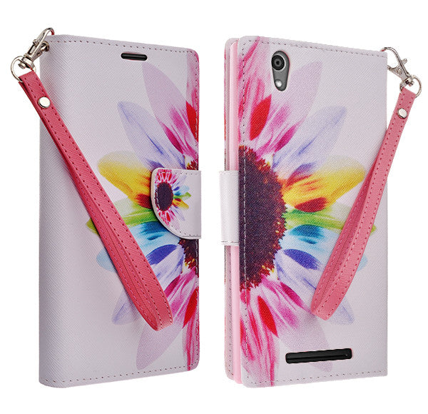 ZTE ZMAX leather wallet case - vivid sunflower - www.coverlabusa.com