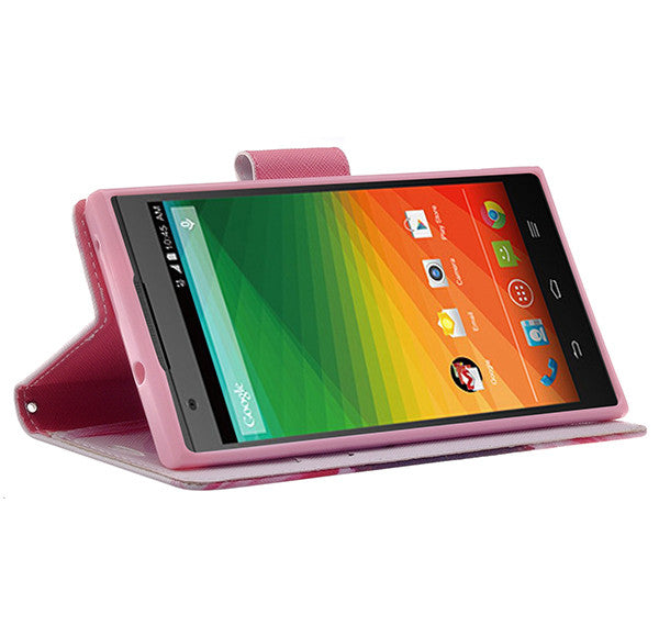 ZTE ZMAX leather wallet case - vivid sunflower - www.coverlabusa.com