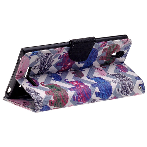 ZTE ZMAX leather wallet case - the elephant family- www.coverlabusa.com