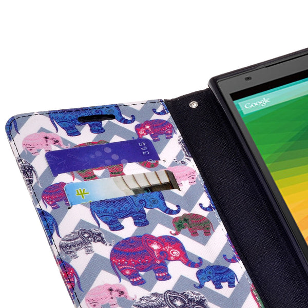 ZTE ZMAX leather wallet case - the elephant family- www.coverlabusa.com