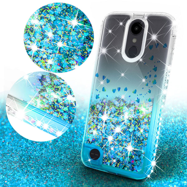 clear liquid phone case for lg aristo 2 - teal - www.coverlabusa.com