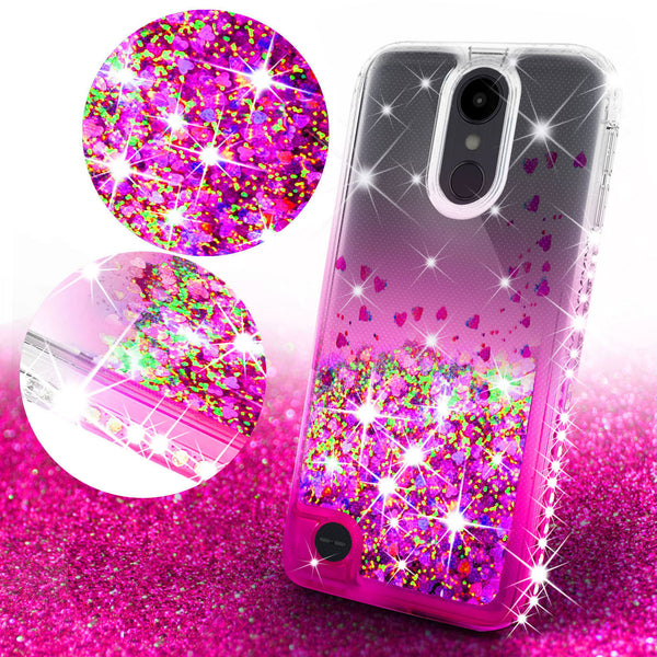 clear liquid phone case for lg aristo 2 - hot pink - www.coverlabusa.com