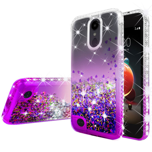 clear liquid phone case for lg aristo 2 - purple - www.coverlabusa.com
