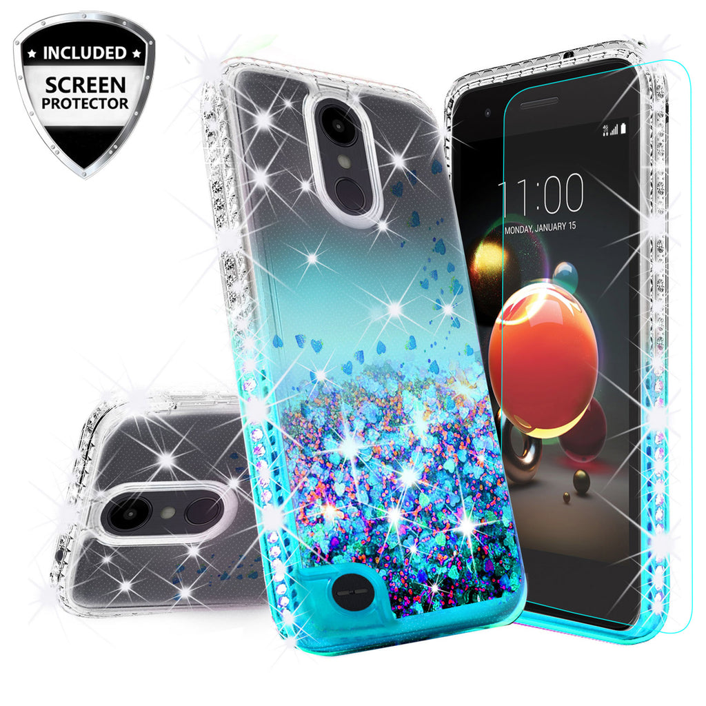 clear liquid phone case for lg aristo 2 - purple - www.coverlabusa.com
