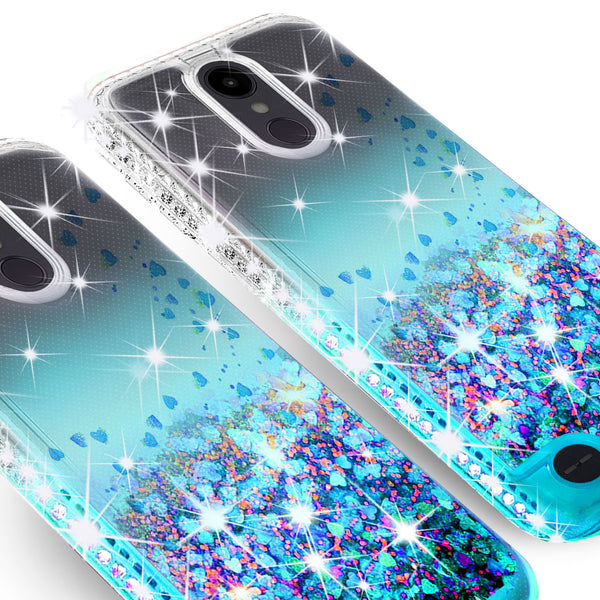clear liquid phone case for lg aristo 2 - teal - www.coverlabusa.com