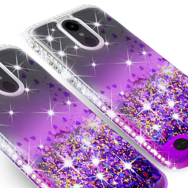 clear liquid phone case for lg aristo 2 - purple - www.coverlabusa.com