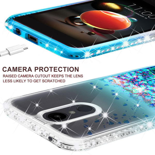 clear liquid phone case for lg aristo 2 - teal - www.coverlabusa.com
