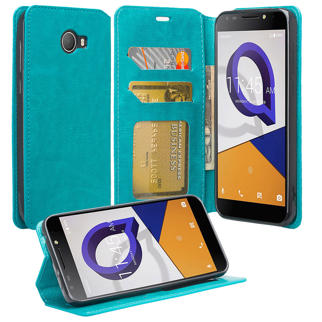 alcatel fierce xl2 wallet case - teal - www.coverlabusa.com