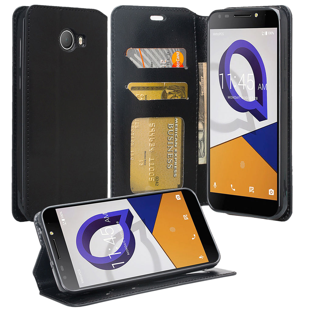 alcatel fierce xl2 wallet case - black - www.coverlabusa.com