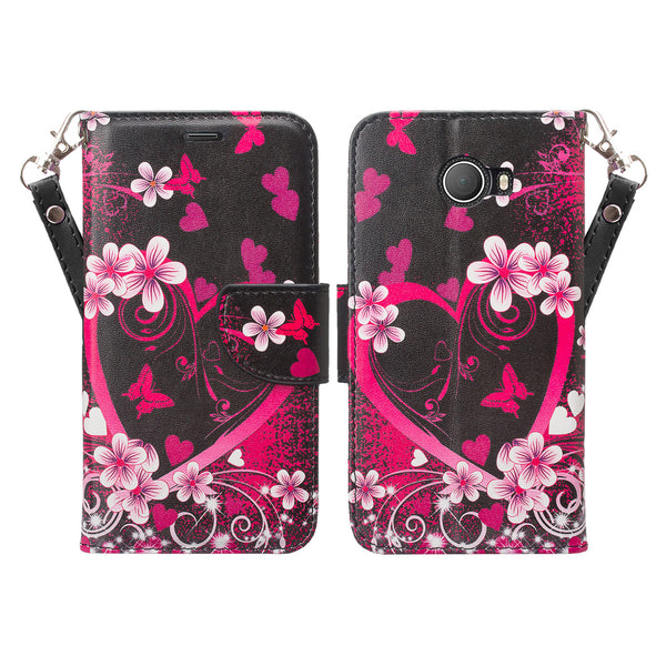 alcatel fierce xl2 wallet case - heart butterflies - www.coverlabusa.com