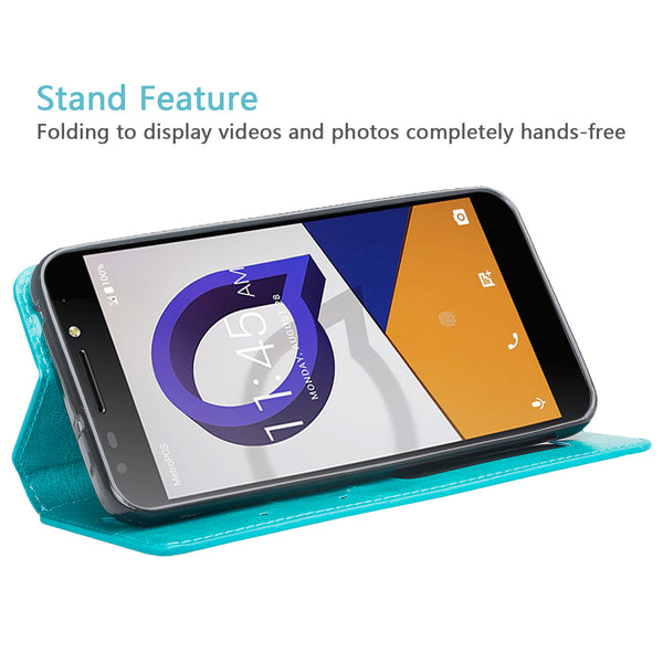 alcatel fierce xl2 wallet case - teal - www.coverlabusa.com