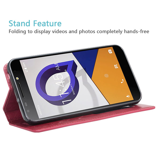 alcatel fierce xl2 wallet case - burgundy - www.coverlabusa.com