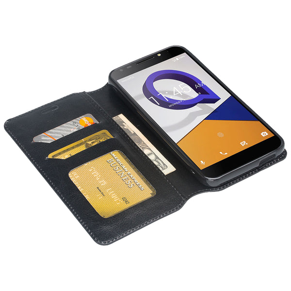alcatel fierce xl2 wallet case - black - www.coverlabusa.com