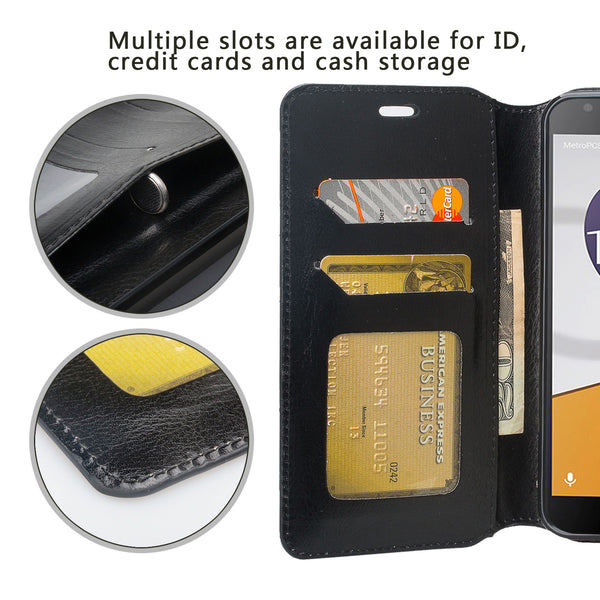 alcatel fierce xl2 wallet case - black - www.coverlabusa.com
