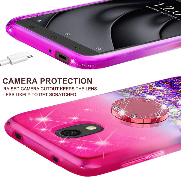 glitter phone case for alcatel insight - hot pink/purple gradient - www.coverlabusa.com