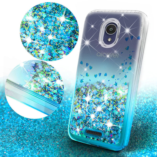 clear liquid phone case for alcatel insight - teal - www.coverlabusa.com