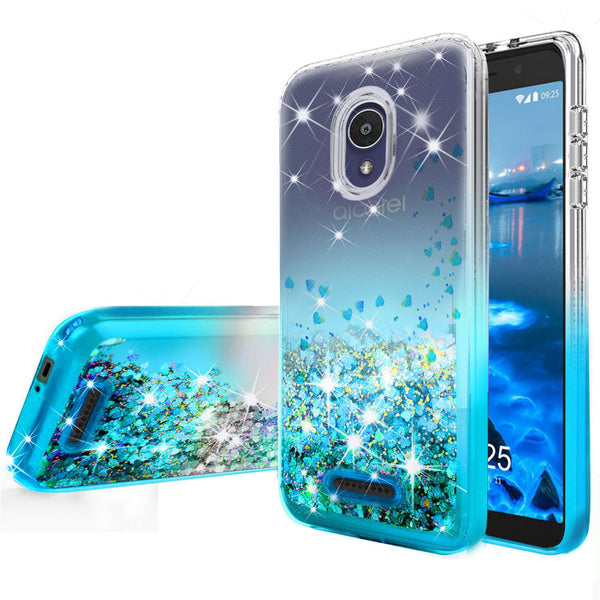 clear liquid phone case for alcatel insight - teal - www.coverlabusa.com