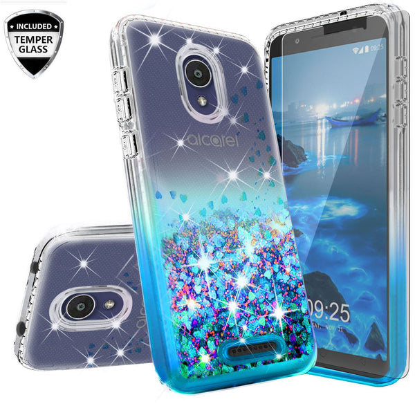 clear liquid phone case for alcatel insight - teal - www.coverlabusa.com