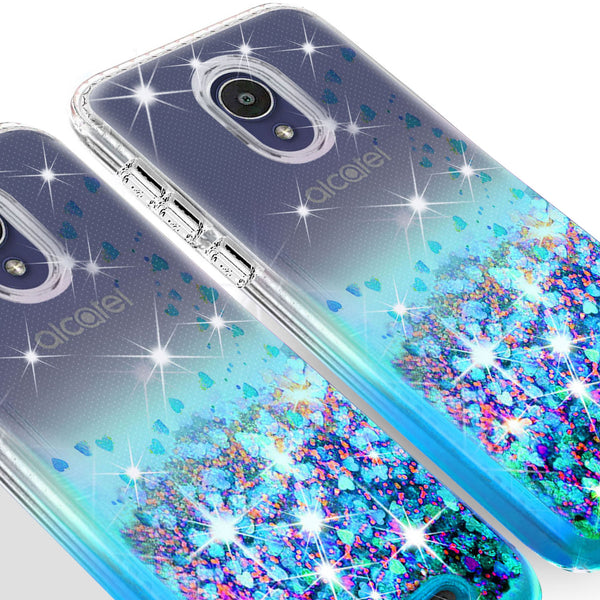 clear liquid phone case for alcatel insight - teal - www.coverlabusa.com