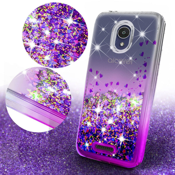 clear liquid phone case for alcatel insight - purple - www.coverlabusa.com