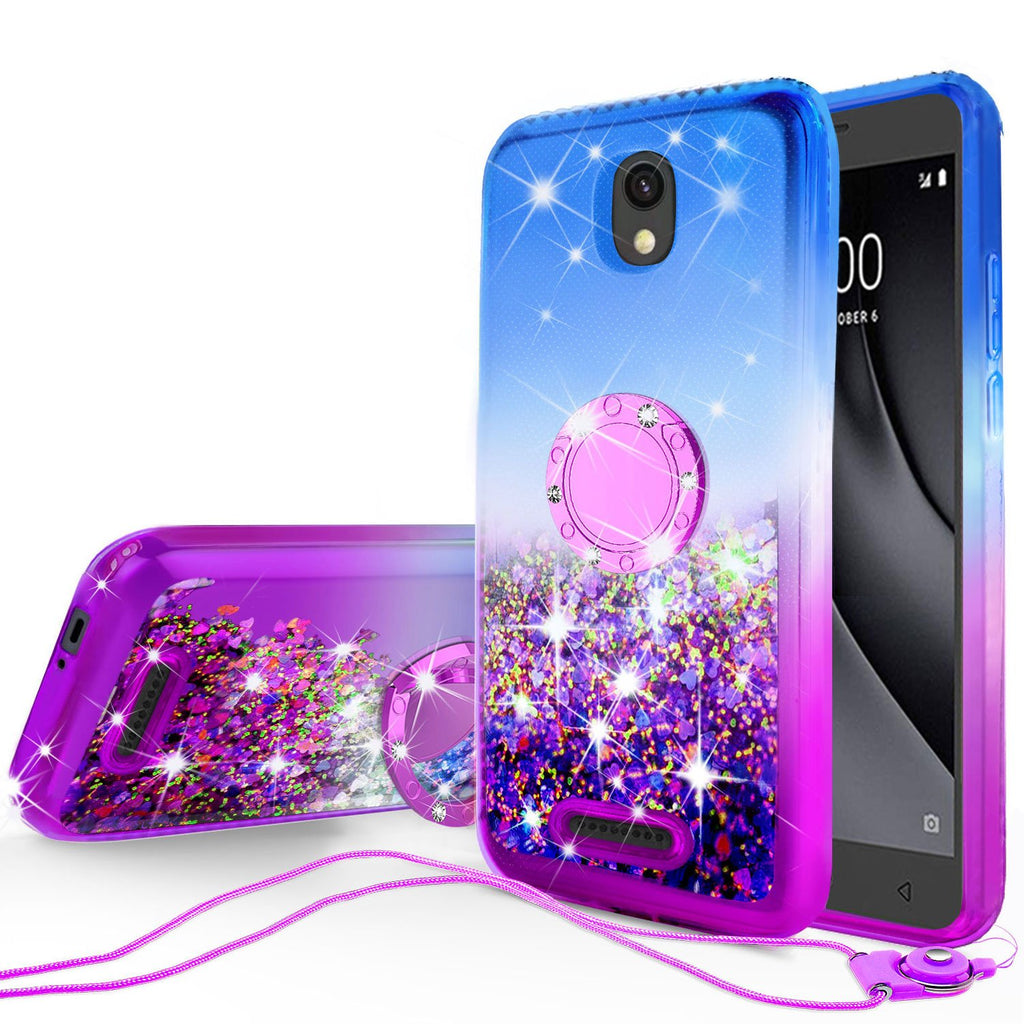 glitter phone case for alcatel insight - blue/purple gradient - www.coverlabusa.com