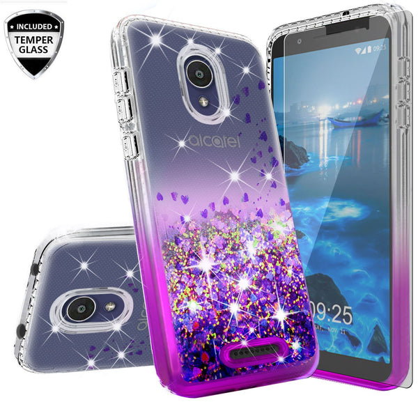 clear liquid phone case for alcatel insight - purple - www.coverlabusa.com