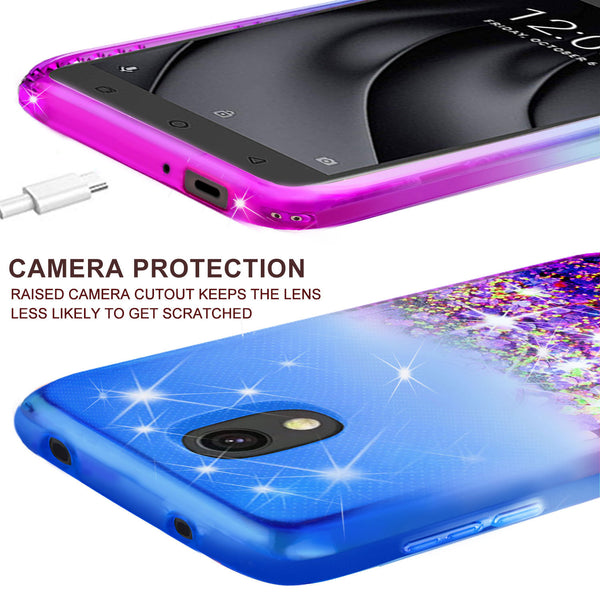 glitter phone case for alcatel insight - blue/purple gradient - www.coverlabusa.com