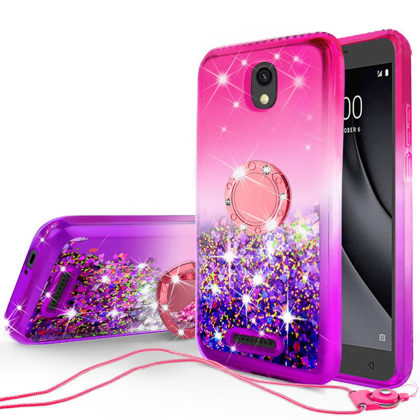 glitter phone case for alcatel insight - hot pink/purple gradient - www.coverlabusa.com