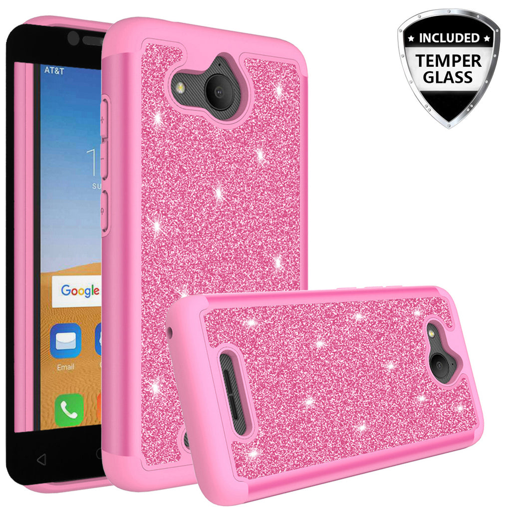 Alcatel Tetra Glitter Hybrid Case - Hot Pink - www.coverlabusa.com