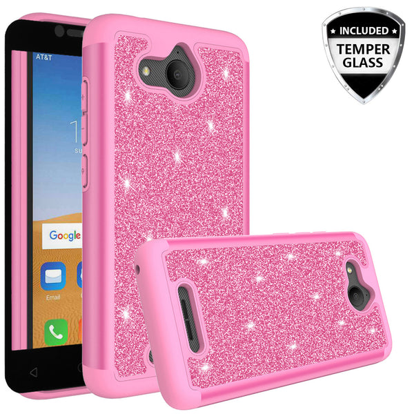 Alcatel Tetra Glitter Hybrid Case - Hot Pink - www.coverlabusa.com
