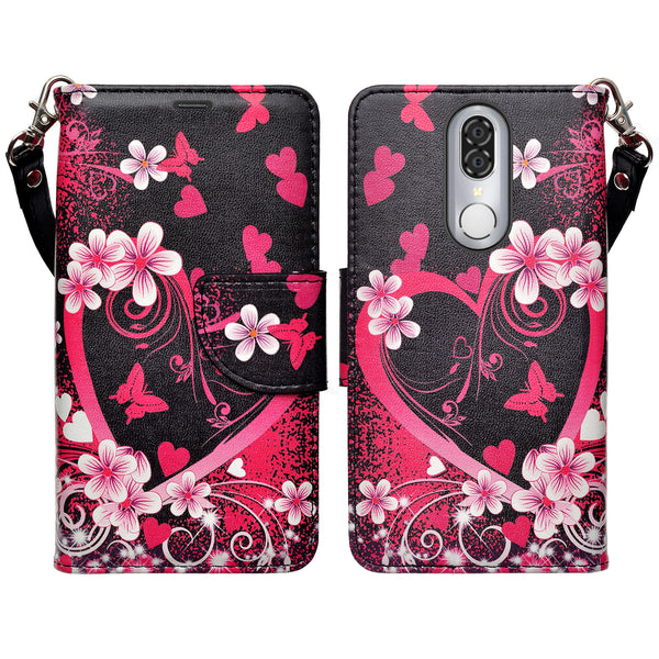 coolpad legacy wallet case - heart butterflies - www.coverlabusa.com