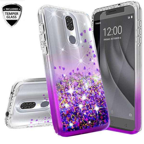 clear liquid phone case for coolpad legacy - purple - www.coverlabusa.com