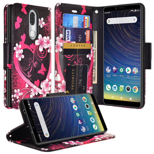 coolpad legacy wallet case - heart butterflies - www.coverlabusa.com