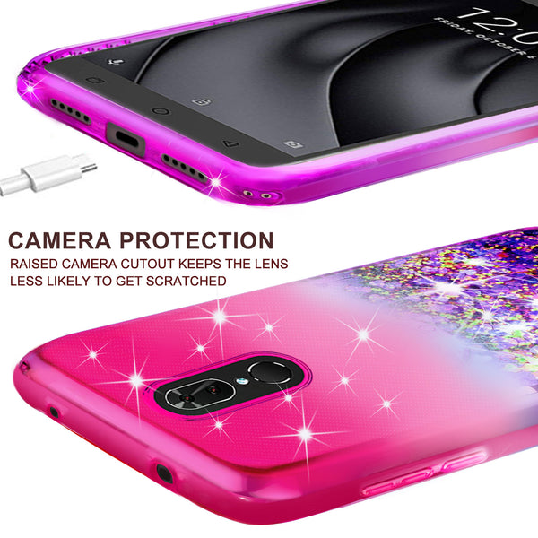 glitter phone case for coolpad legacy - hot pink/purple gradient - www.coverlabusa.com