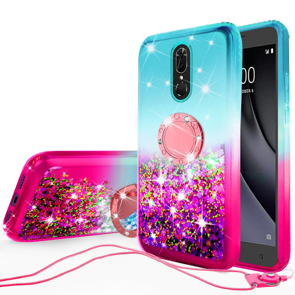 glitter phone case for coolpad legacy - teal/pink gradient - www.coverlabusa.com