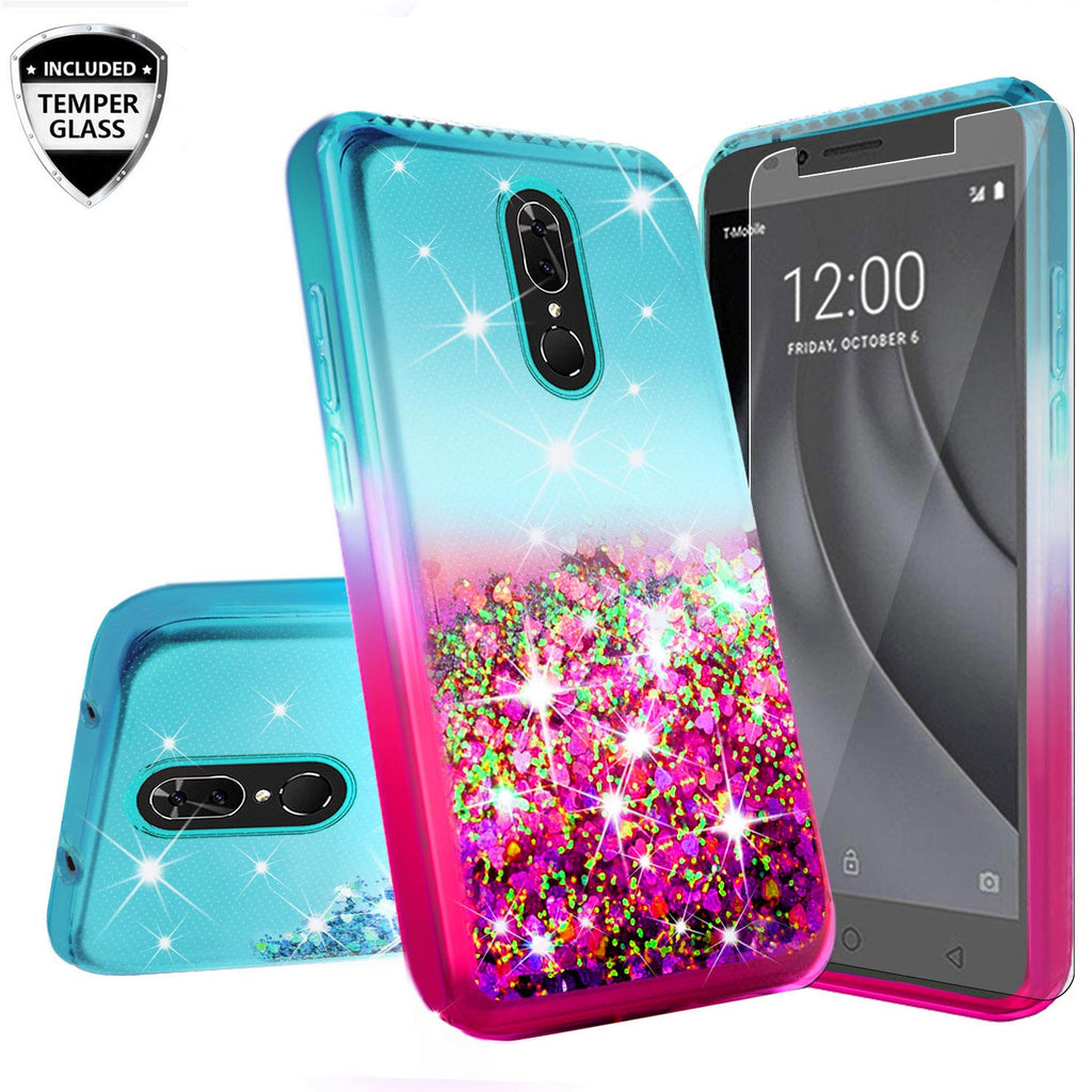 glitter phone case for coolpad legacy - teal/pink gradient - www.coverlabusa.com