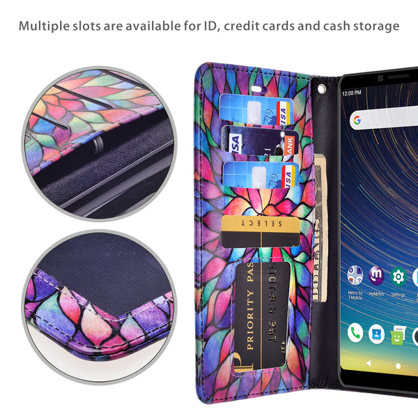 coolpad legacy wallet case - rainbow flower - www.coverlabusa.com