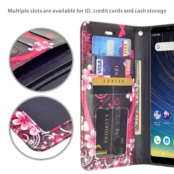 coolpad legacy wallet case - heart butterflies - www.coverlabusa.com