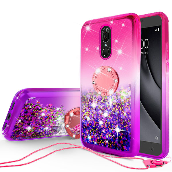 glitter phone case for coolpad legacy - hot pink/purple gradient - www.coverlabusa.com