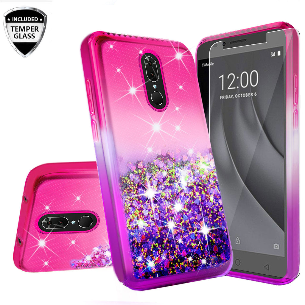 glitter phone case for coolpad legacy - hot pink/purple gradient - www.coverlabusa.com