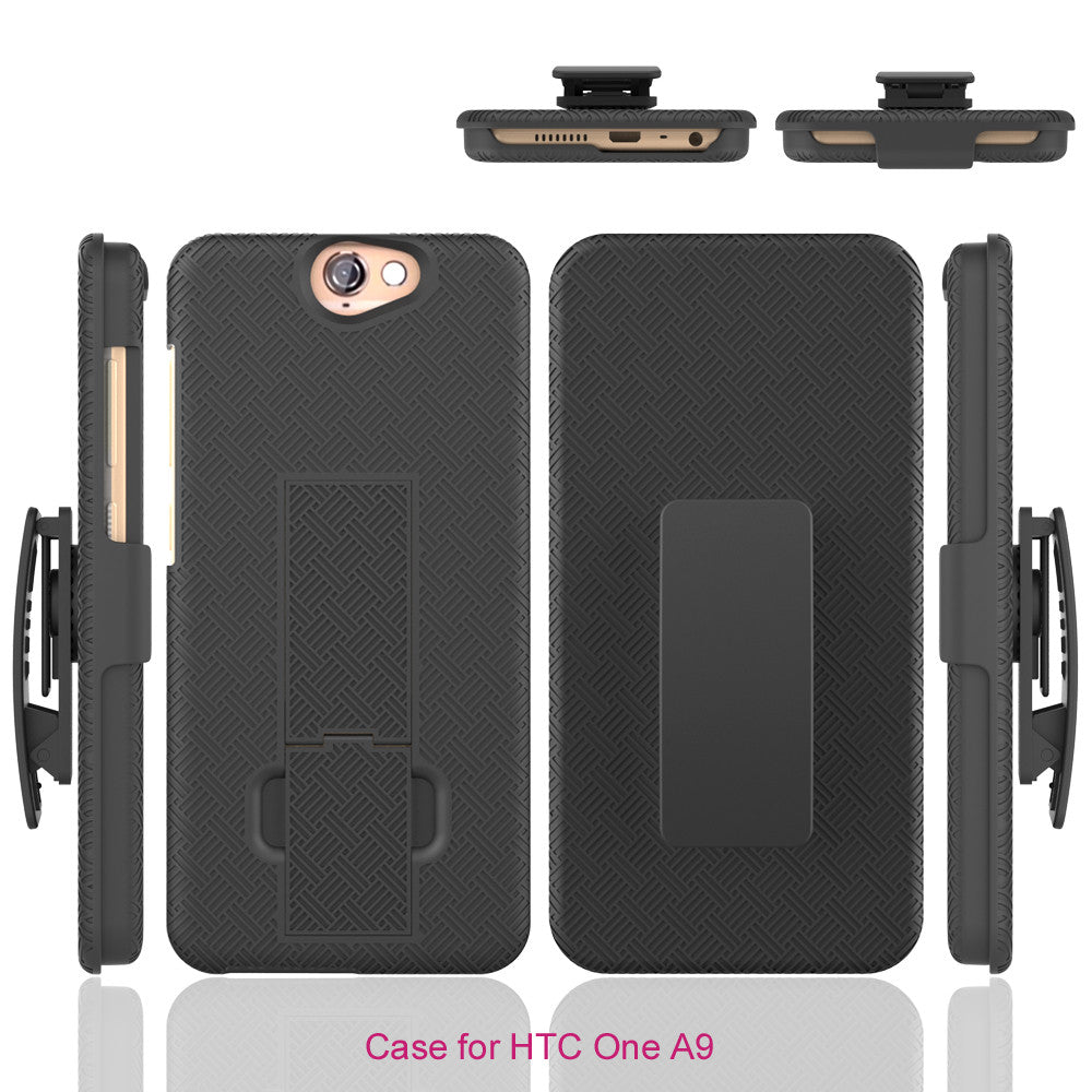 HTC One A9 Case Holster Shell Combo - Black - www.coverlabusa.com