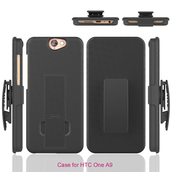 HTC One A9 Case Holster Shell Combo - Black - www.coverlabusa.com